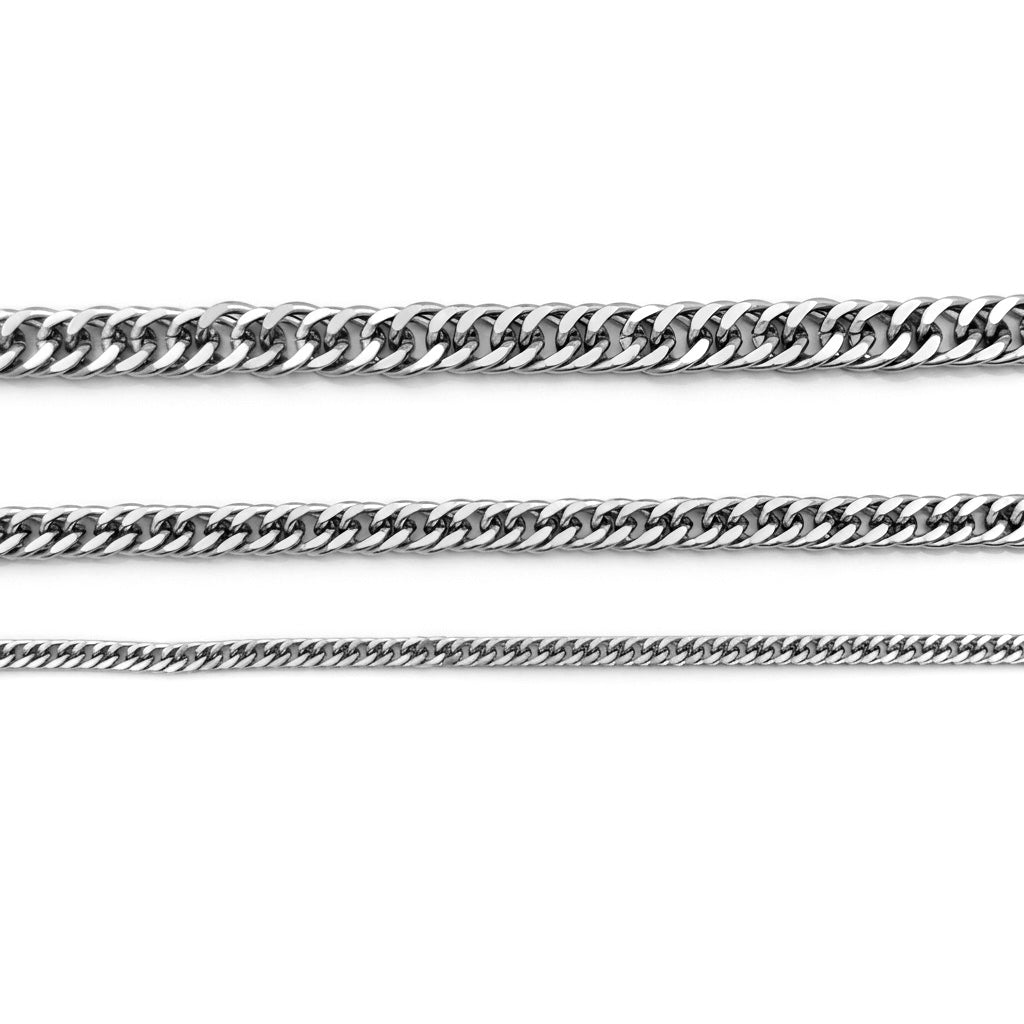Double Cuban Stanliess Steel Necklace