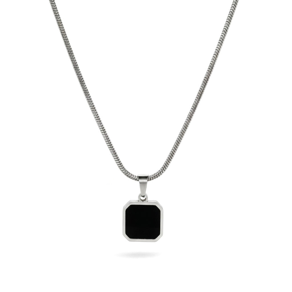 Square double Face stainless steel Necklace