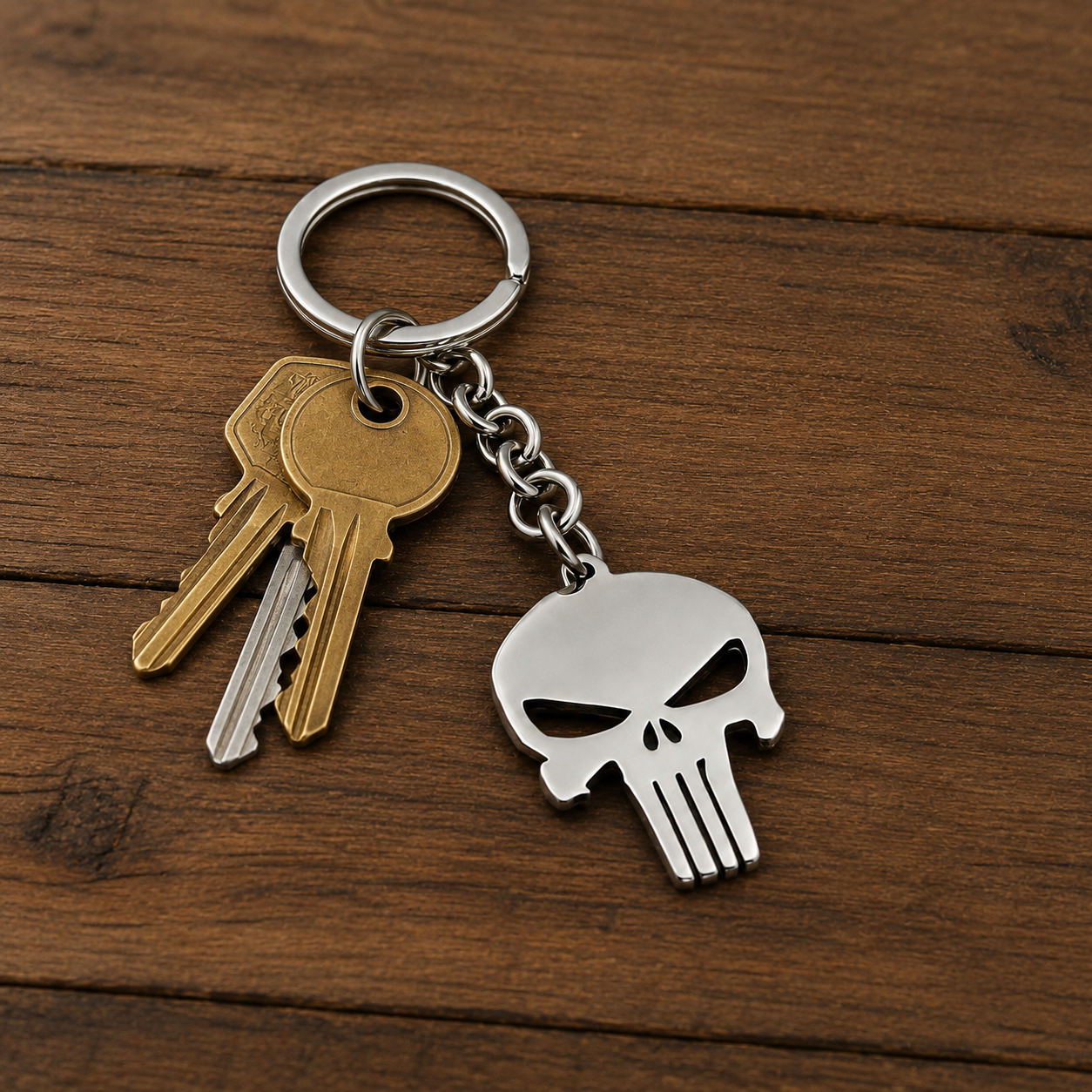 Punisher Skull Keychain
