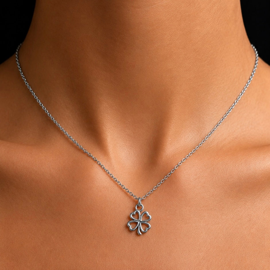 Tiny Shamrock Necklace