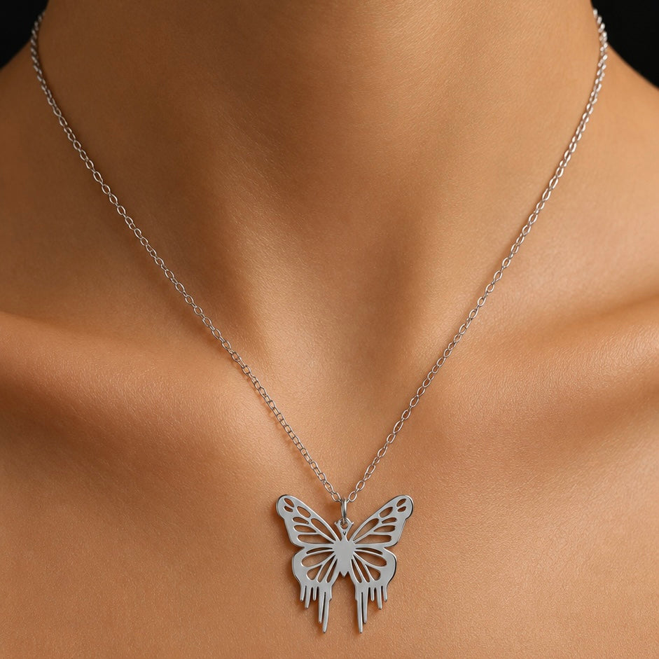Melted Butterfly Necklace