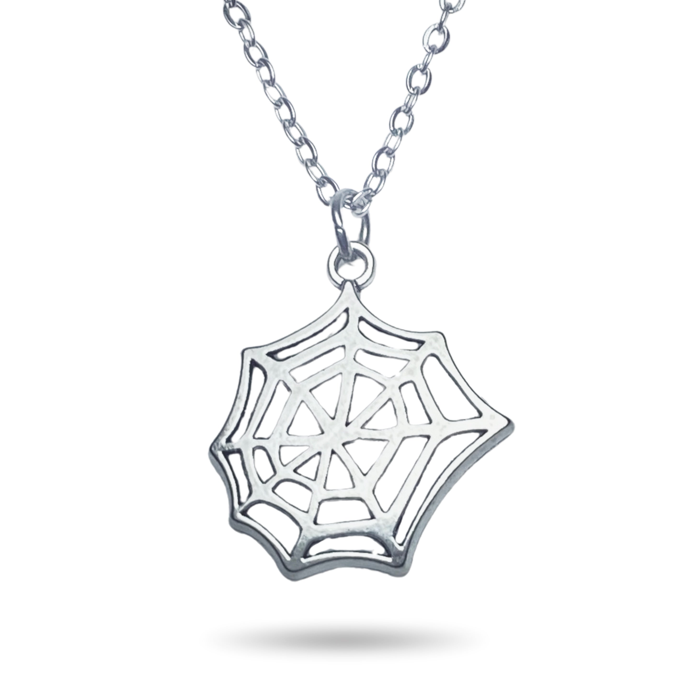 Spider Web Stainless Steel Necklace