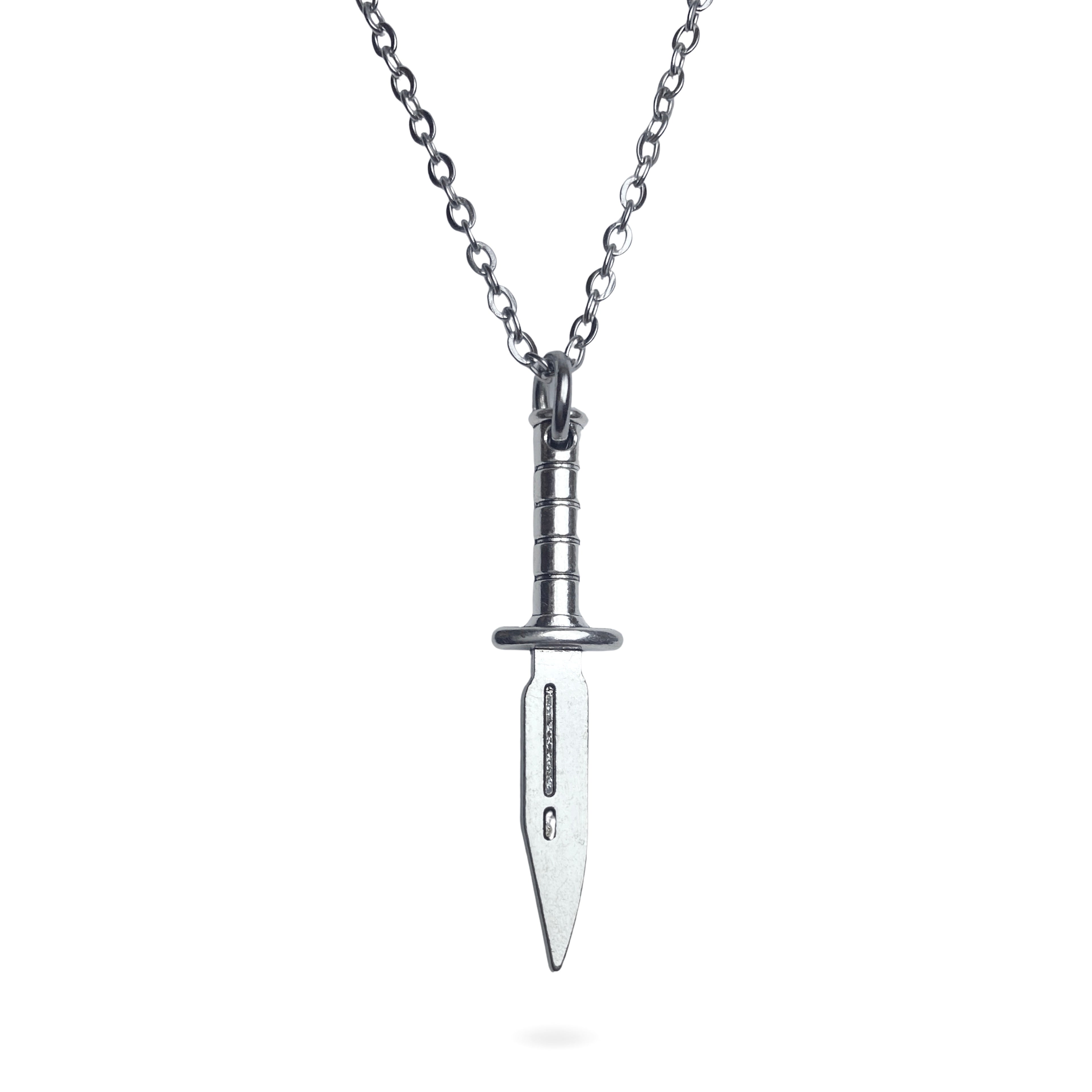 black dagger knife Stainless Steel Necklace