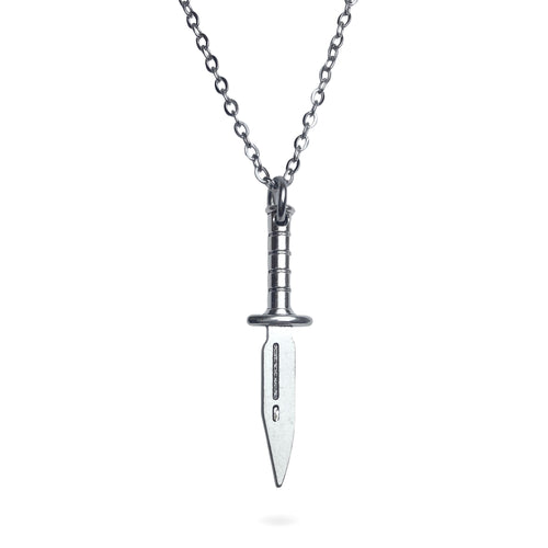 black dagger knife Stainless Steel Necklace