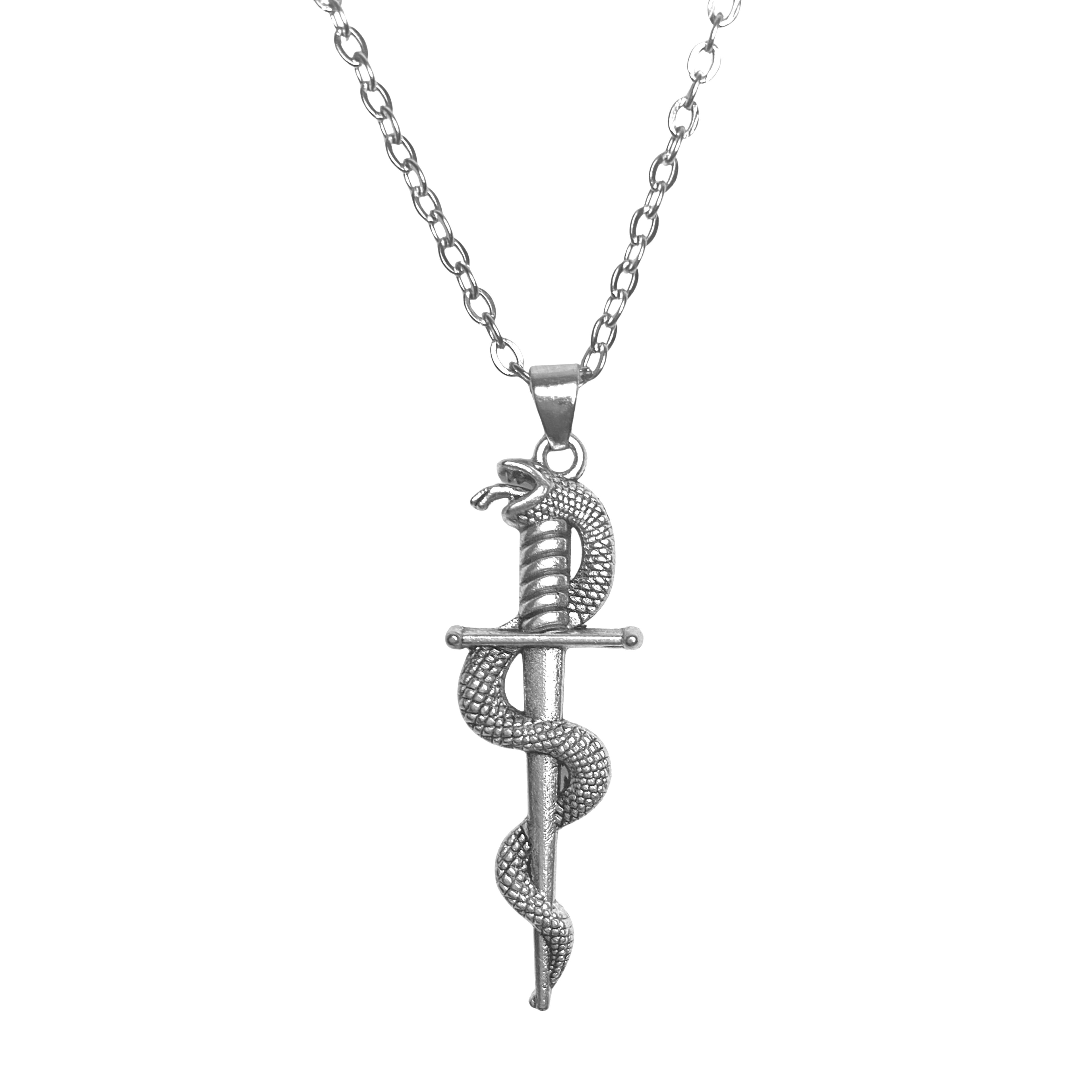 Snakebite Sword Stainless Steel Necklace