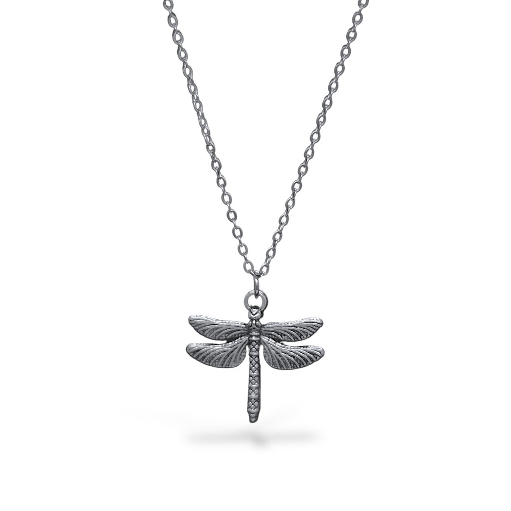 Tiny Dragonfly Stainless Steel Necklace