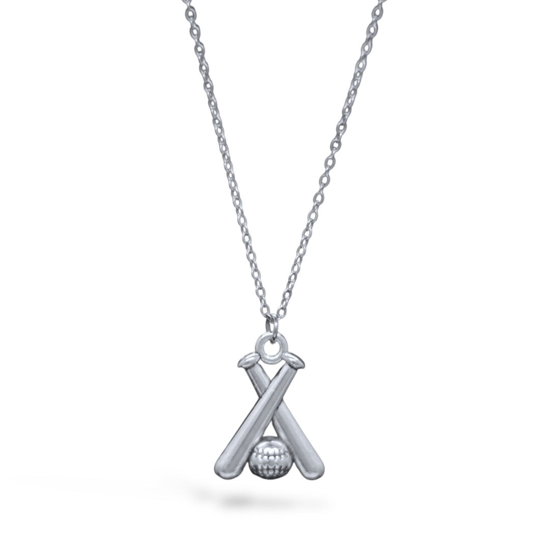 Baseball Bat Stainless Steel Necklace