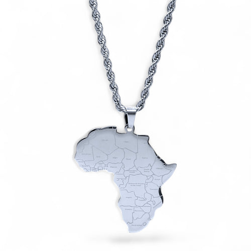 Africa Map Stainless Steel Necklace