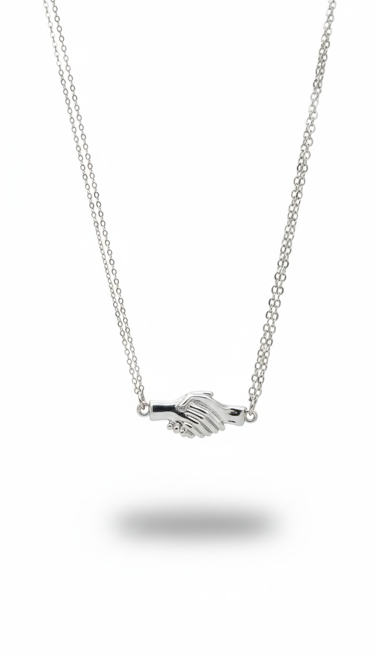 Holding Hands Double Necklace