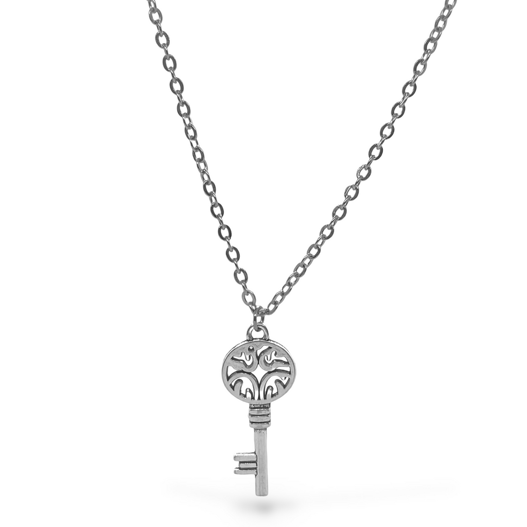 Pewter Key Stanliess Steel Necklace