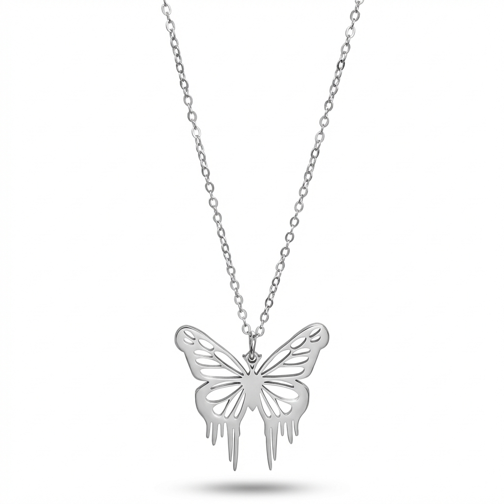 Melted Butterfly Necklace
