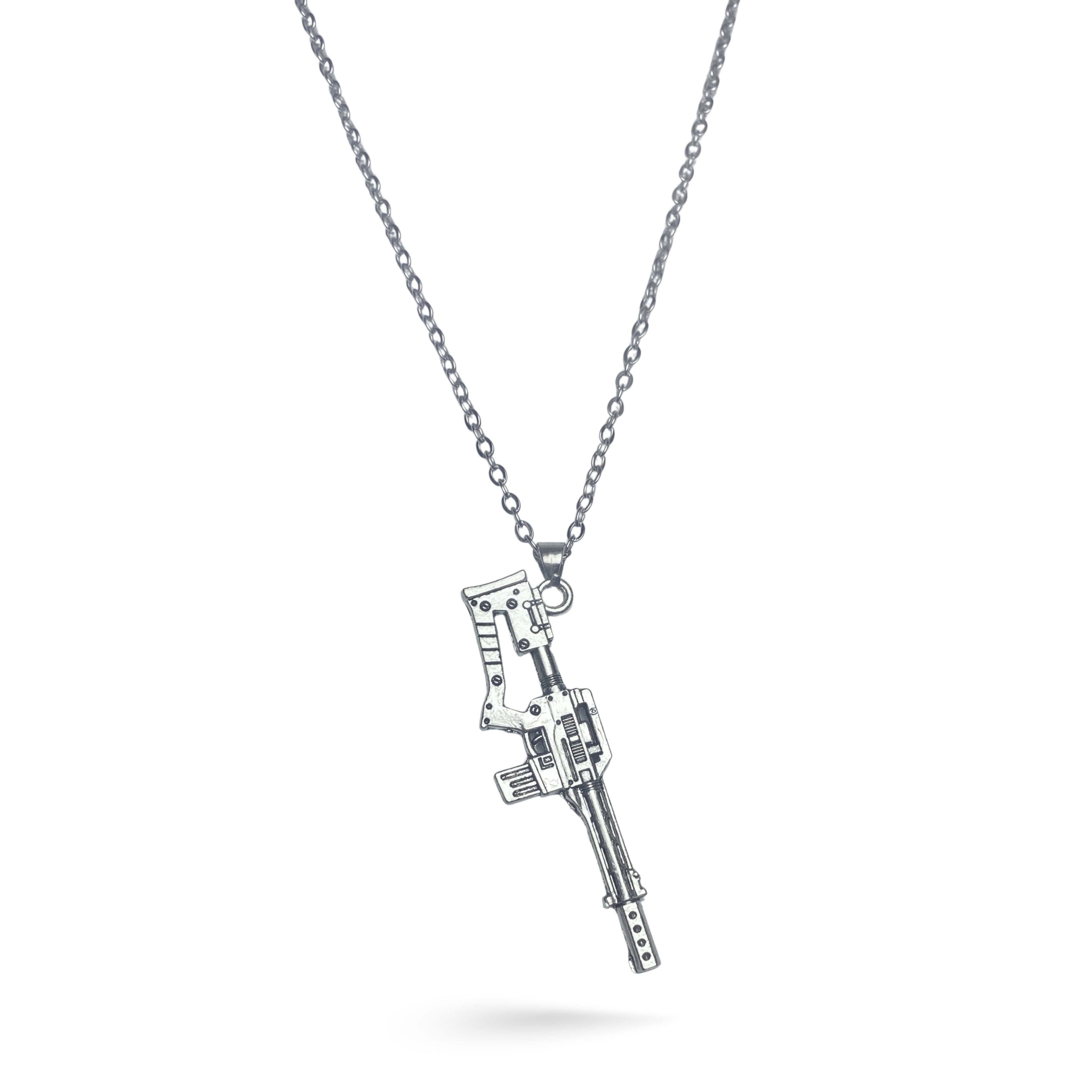 Assault Rifle Stainless Steel Necklace