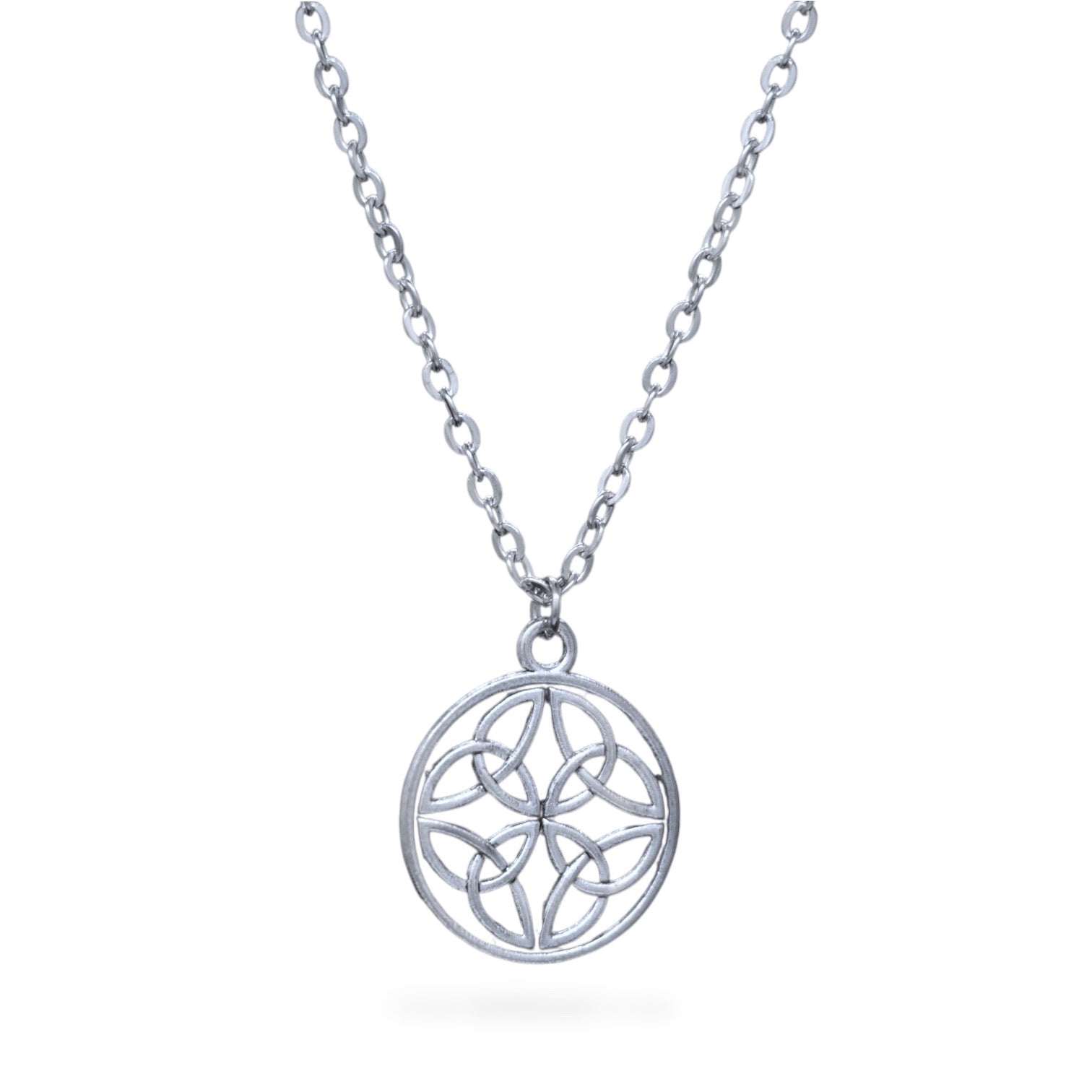 Round Celtic Knot Stainless Steel Necklace