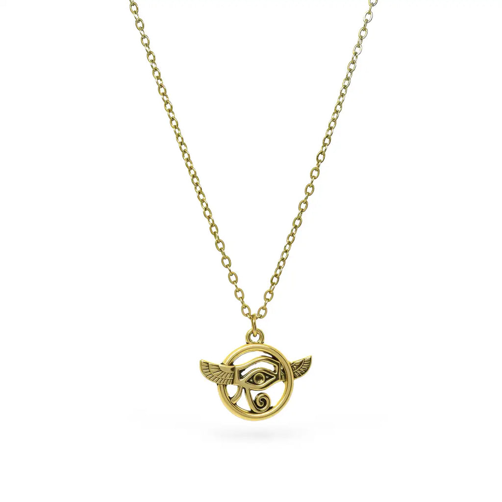 Eye of Horus Wings Stainless Steel Necklace