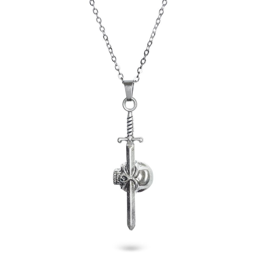 DAGGER Skull EYES  Stainless Steel Necklace