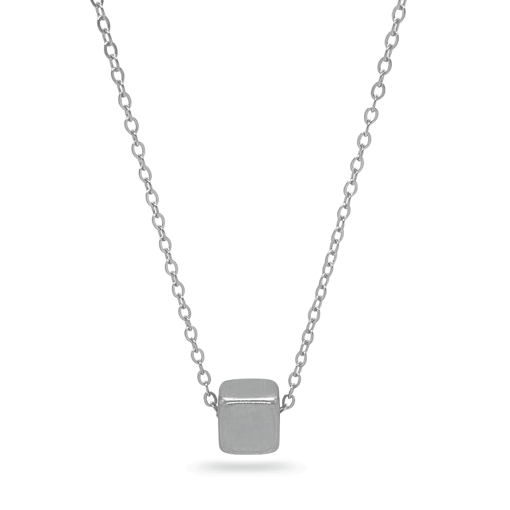 Tiny Cube Stainless Steel Necklace