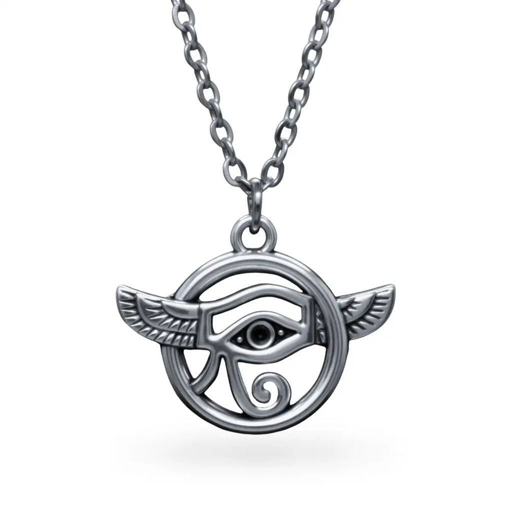 Eye of Horus Wings Stainless Steel Necklace