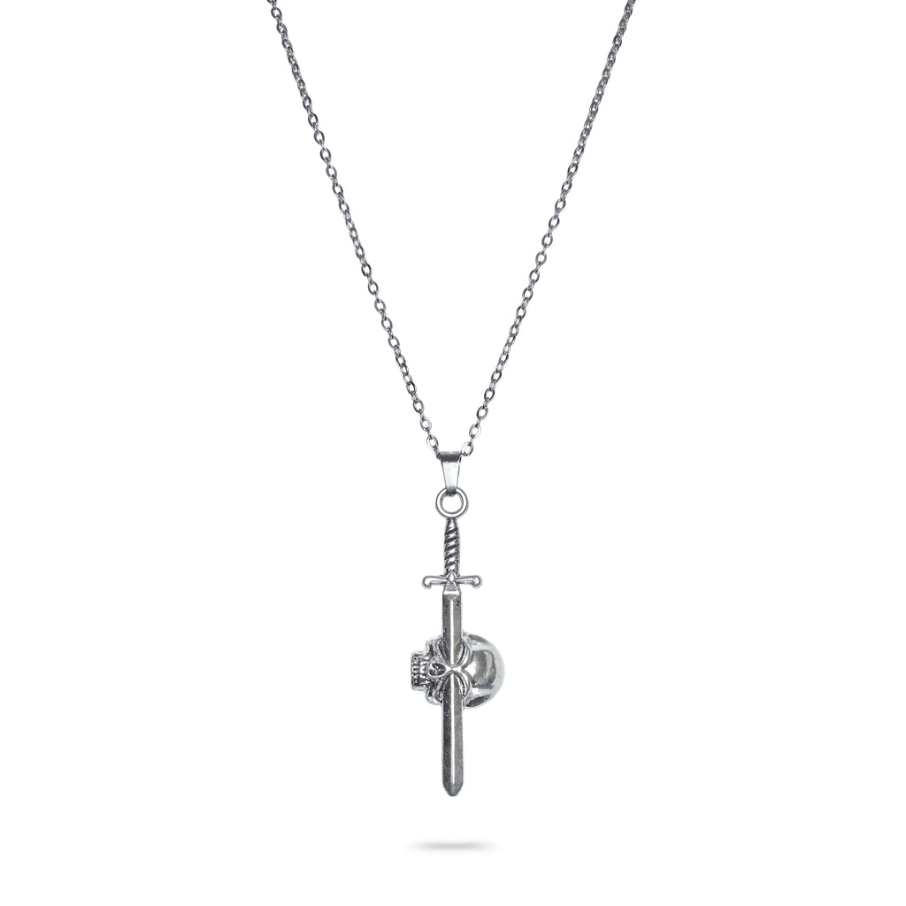 DAGGER Skull EYES  Stainless Steel Necklace