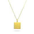 Islamic Gold Kufic Pendant Necklace