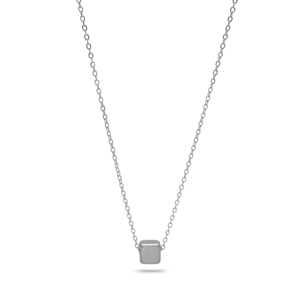 Tiny Cube Stainless Steel Necklace