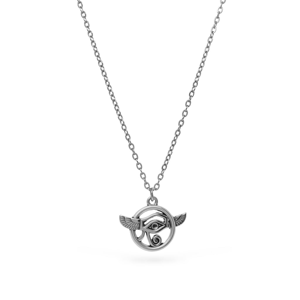 Eye of Horus Wings Stainless Steel Necklace