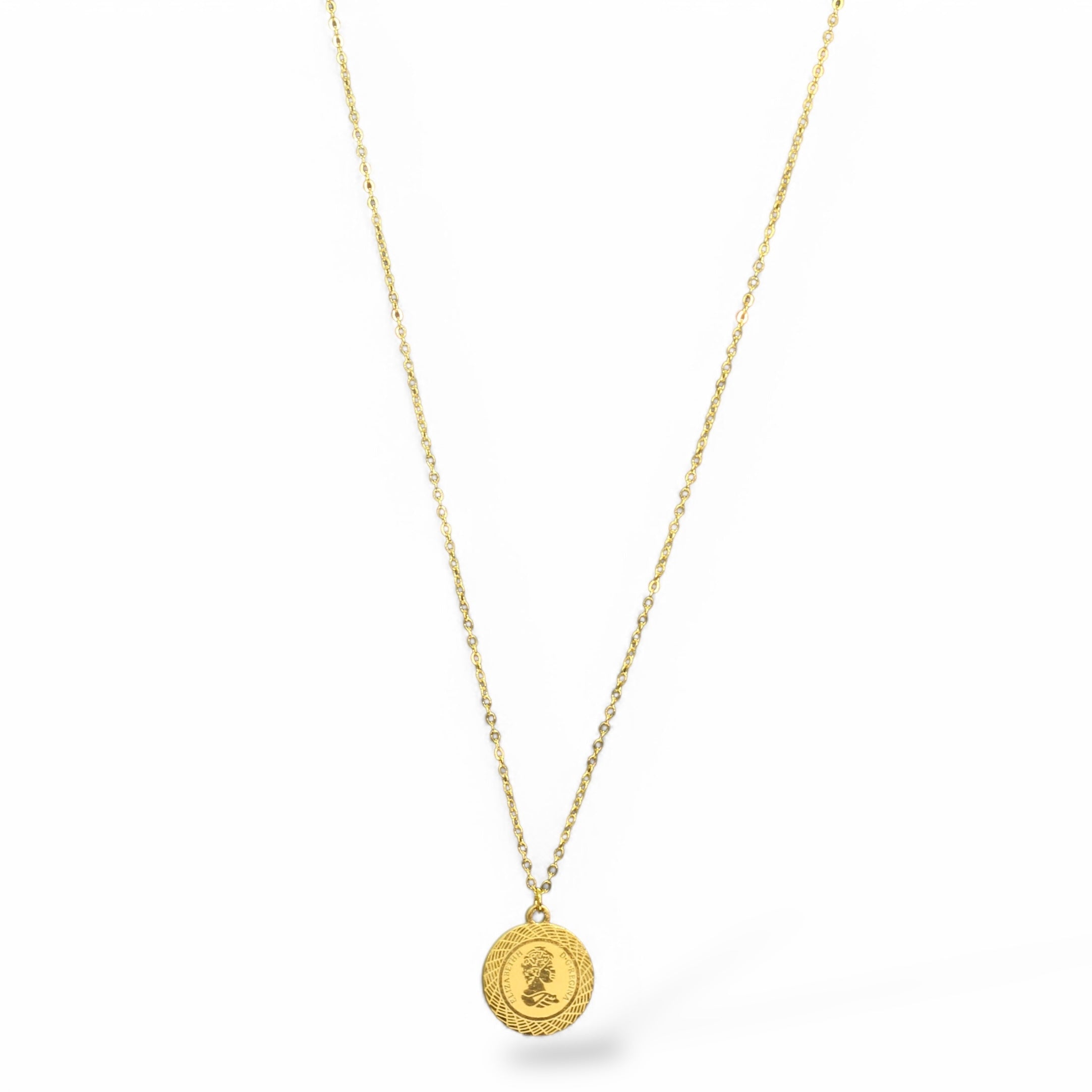 Elizabeth Coin Stainless Steel Necklace