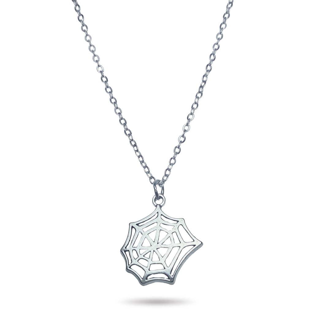 Spider Web Stainless Steel Necklace