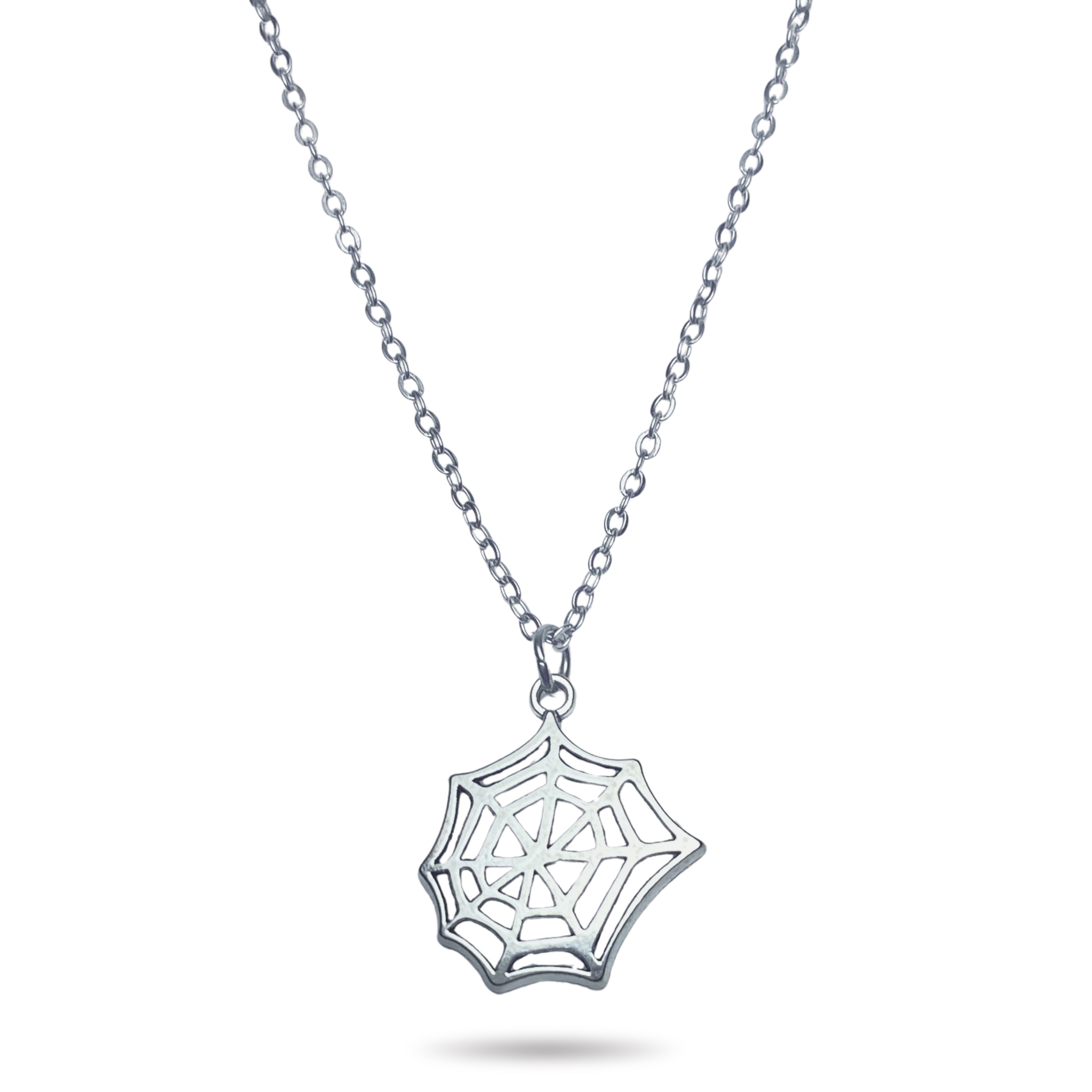 Spider Web Stainless Steel Necklace