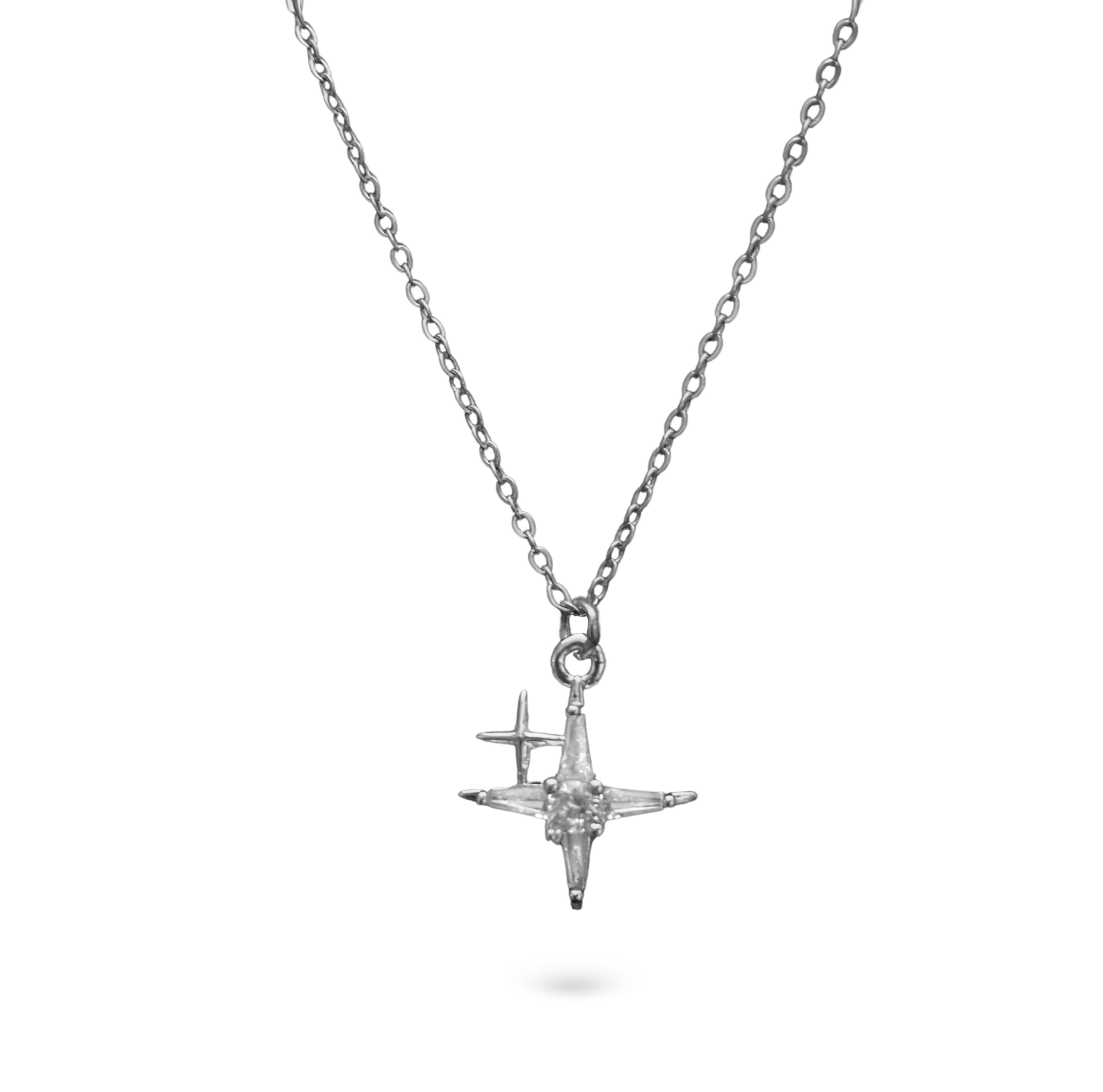 Midnight Spark Stainless Steel Necklace