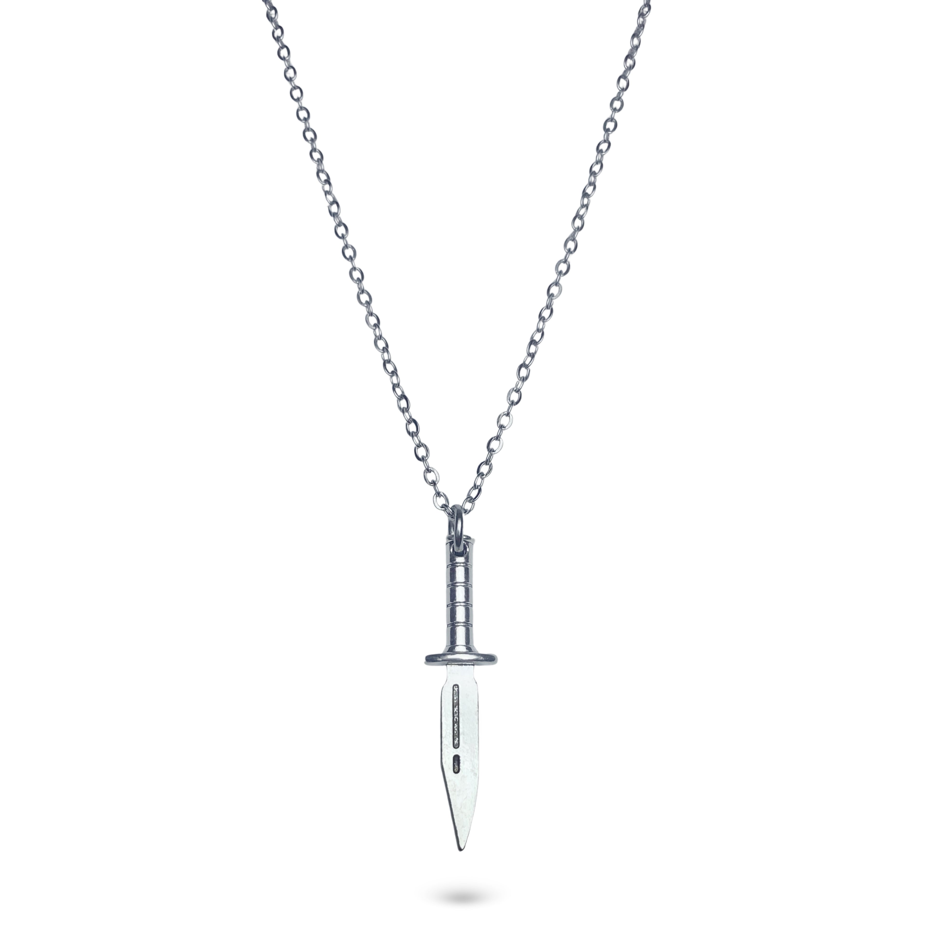 black dagger knife Stainless Steel Necklace