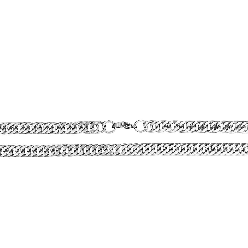 Double Cuban Stanliess Steel Necklace