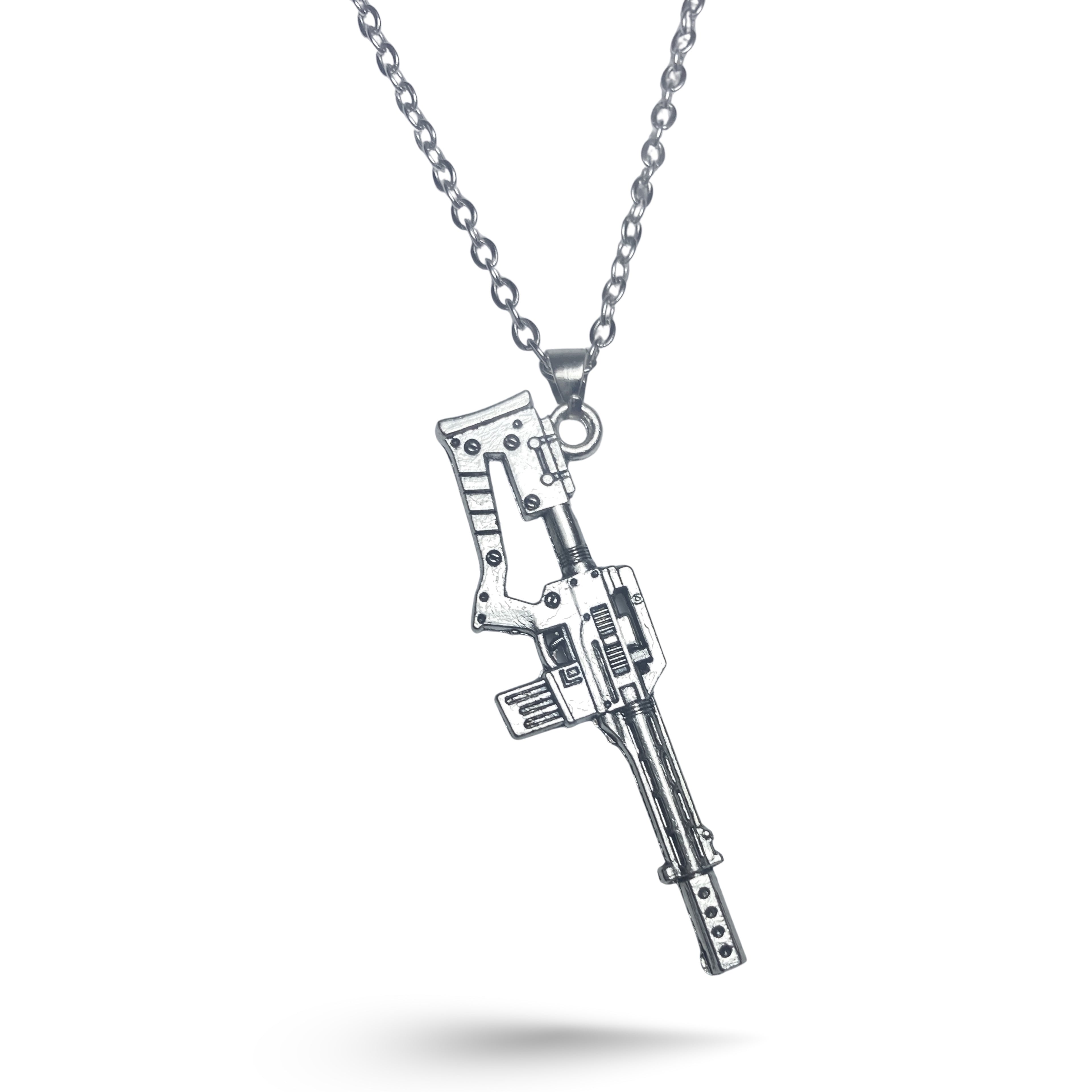 Assault Rifle Stainless Steel Necklace