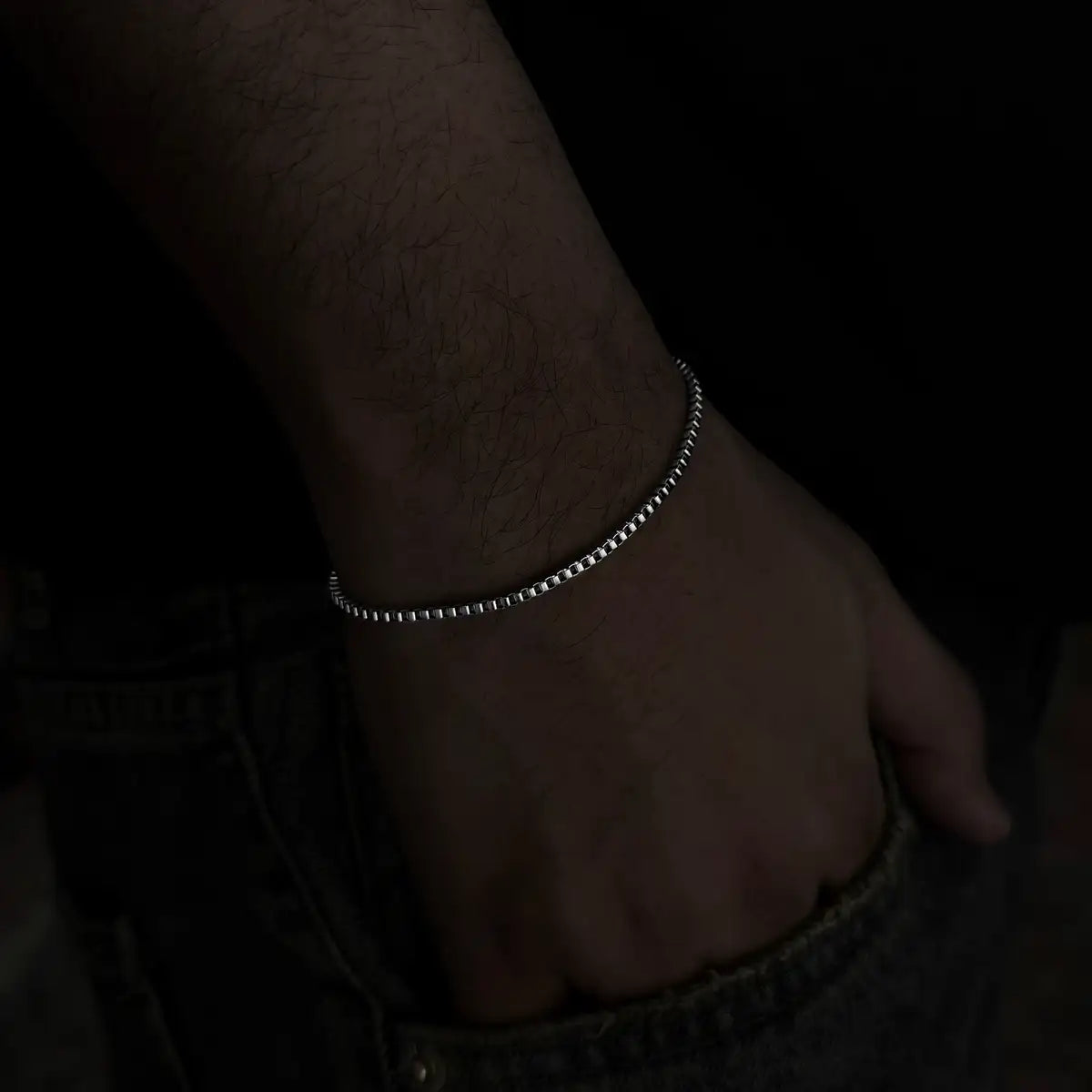Square Box Stainless Steel Bracelet